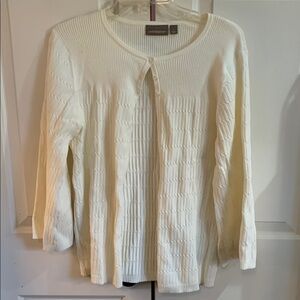 Croft & Barrow Cream Cardigan Sweater